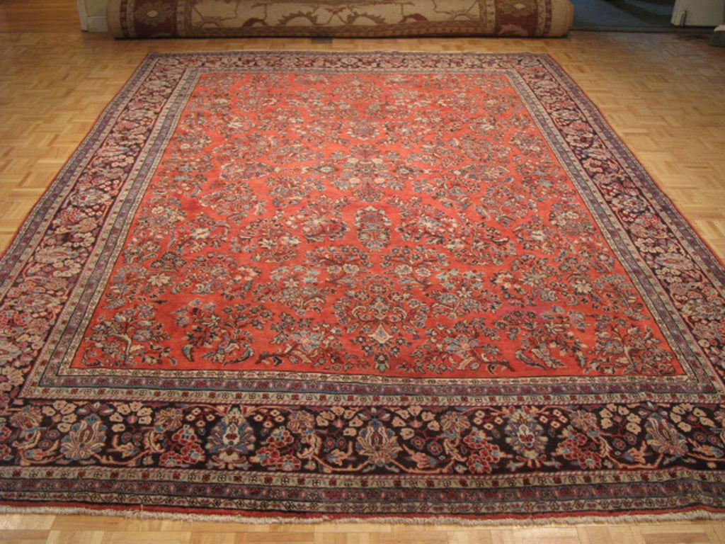 8' 9" x 12' 7" Persian Sarouk Rug image 1
