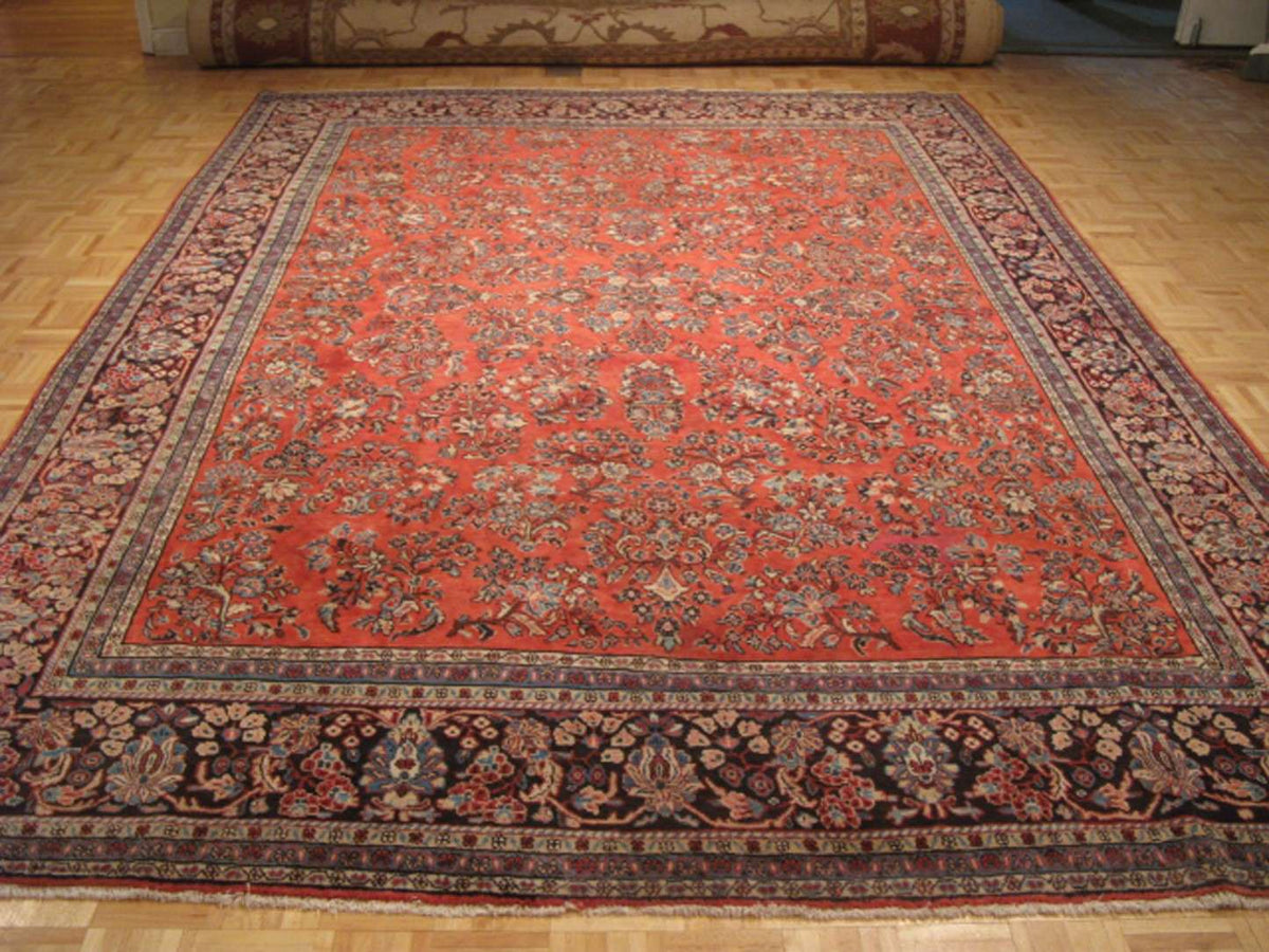 8' 9" x 12' 7" Persian Sarouk Rug image 1