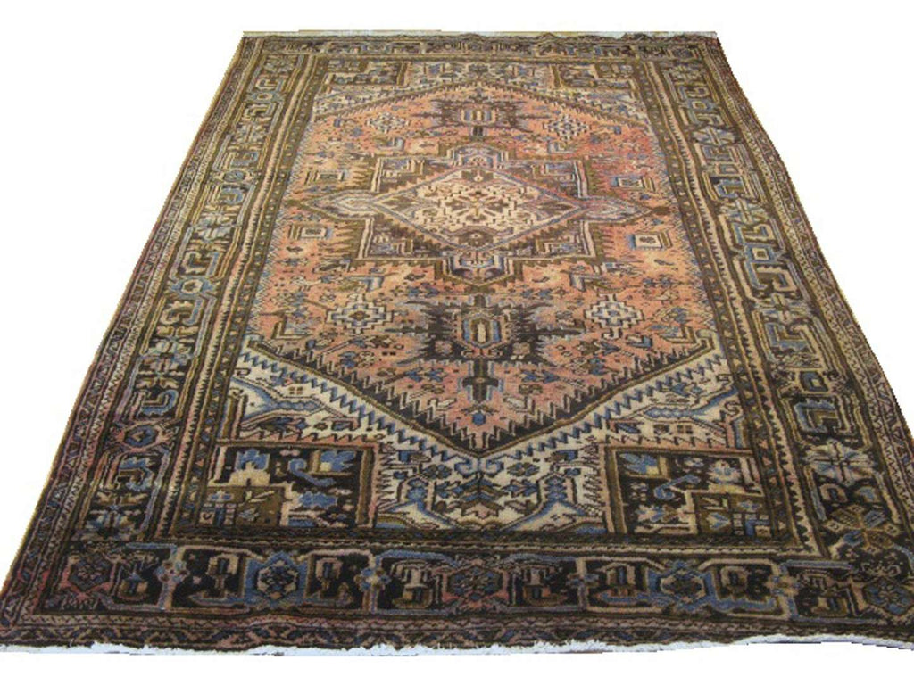 6' 8" x 10' 5" Vintage Heriz Rug image 0