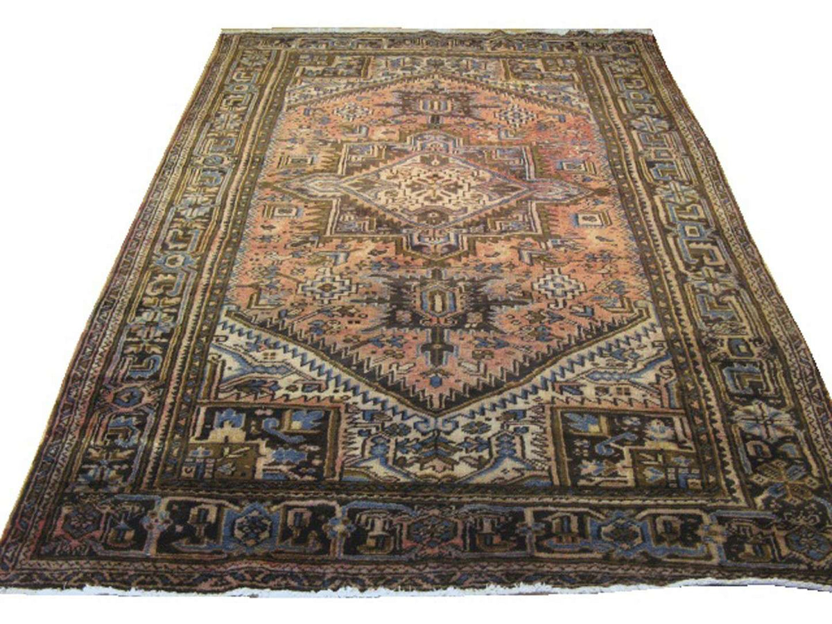 6' 8" x 10' 5" Vintage Heriz Rug image 0