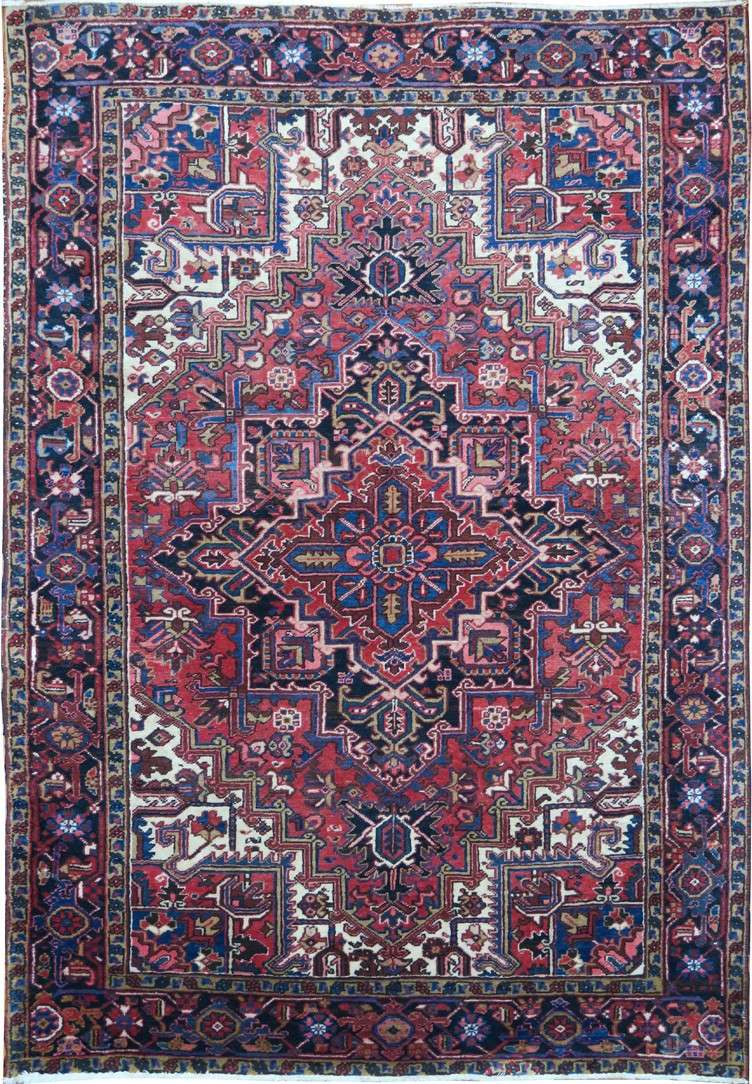 6' 6" x 9' 3" Persian Heriz Rug image 0