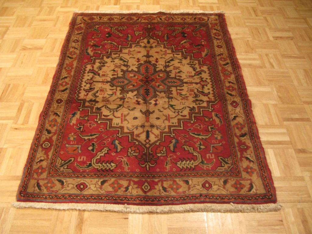 3' 8" x 5' 0" Persian Heriz Rug image 1