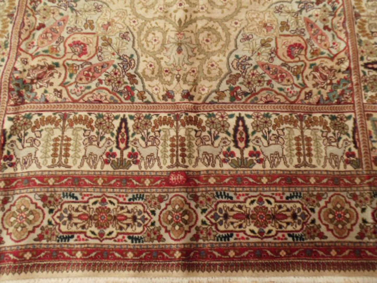 7' 1" x 10' 5" Persian Tabriz Rug image 1
