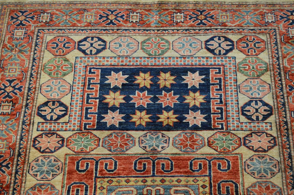 4' 1" x 6' 0" Pakistan Kazak Rug image 7