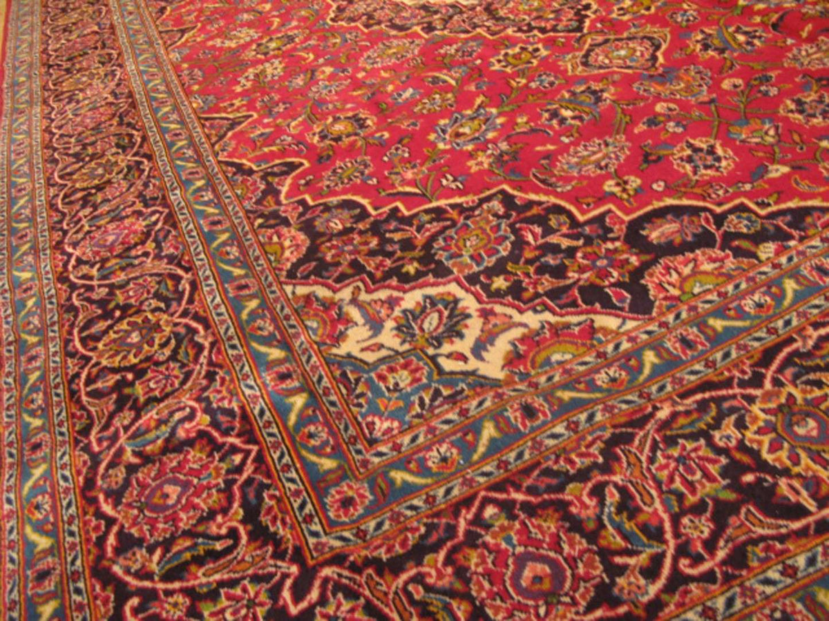 8' 2" x 11' 6" Persian Kashan Rug image 4