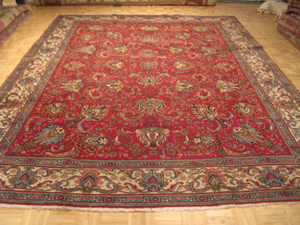 9' 1" x 13' 0" Persian Tabriz Rug image 1