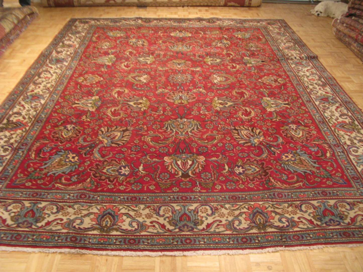 9' 1" x 13' 0" Persian Tabriz Rug image 1