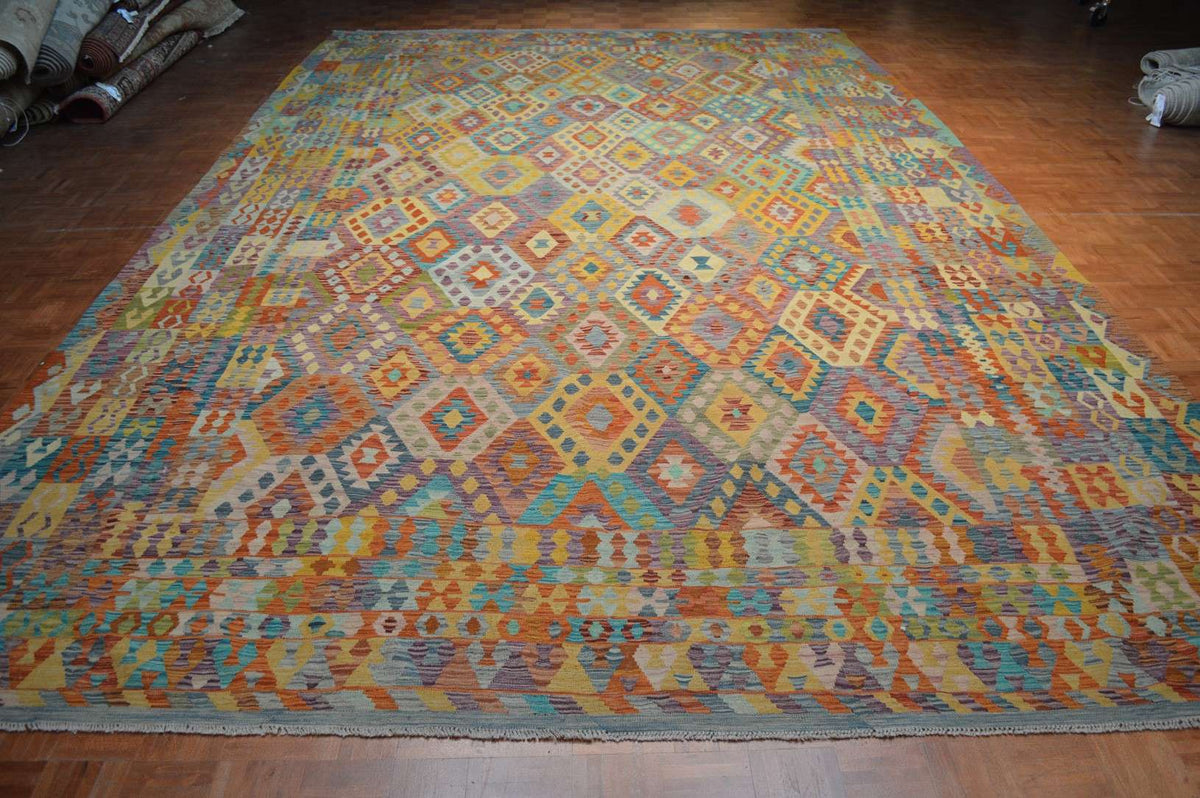 10' 3" x 16' 3" India Kilim Rug image 1