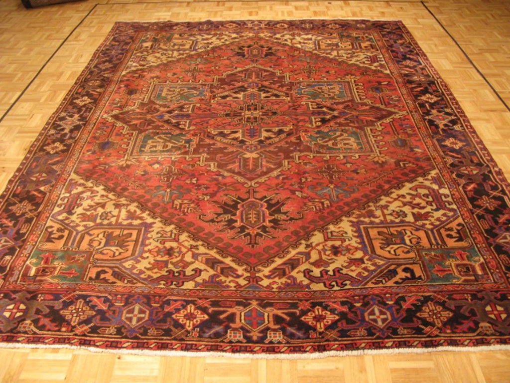 8' 3" x 10' 9" Persian Heriz Rug image 1