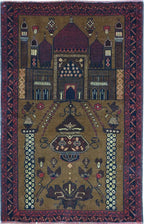 2' 7" x 4' 2" Afghanistan Belouch Rug image 0