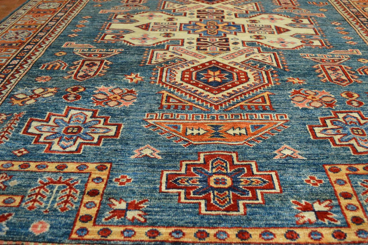 5' 0" x 7' 0" Pakistan Kazak Rug image 9