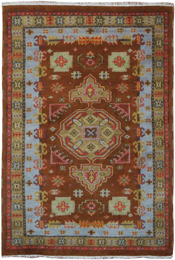 4' 0" x 6' 0" India Kazak Rug image 0