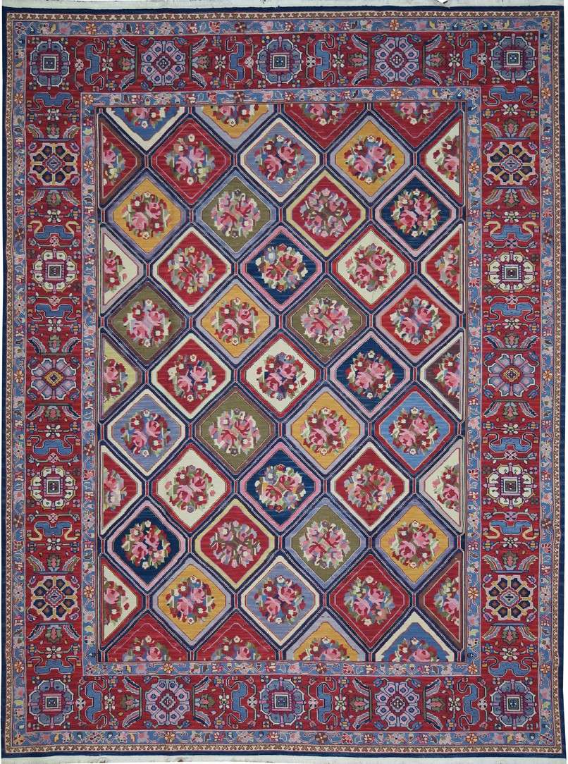 8' 5" x 11' 7" India Soumak Rug image 0