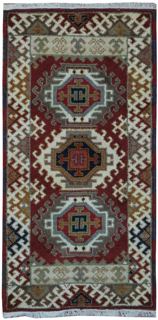 2' 0" x 4' 0" India Kazak Rug image 0