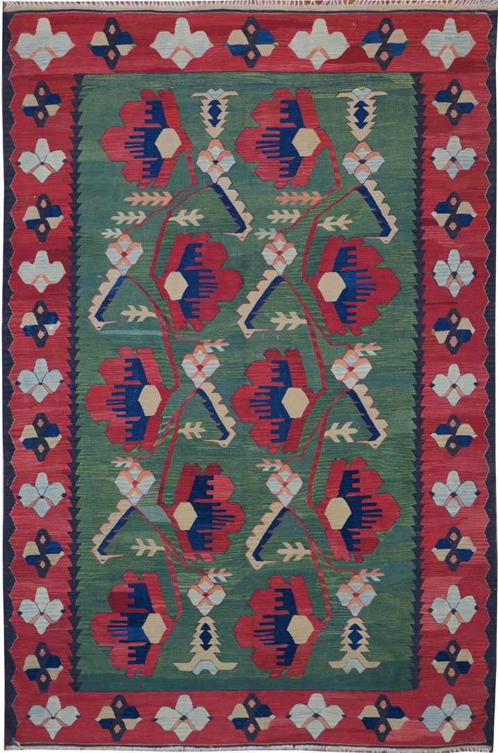 6' 0" x 9' 0" India Kilim Rug image 0