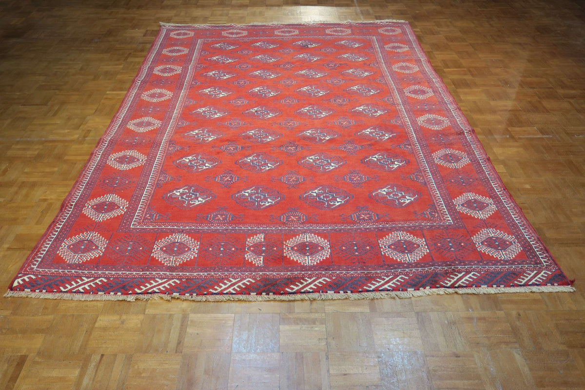 6' 4" x 9' 1" Persian Turkeman Rug image 9