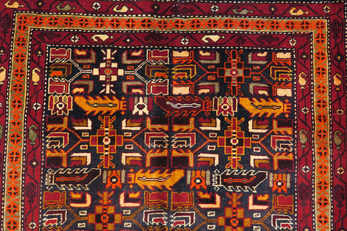 3' 5" x 5' 1" Persian Meshkin Rug image 8