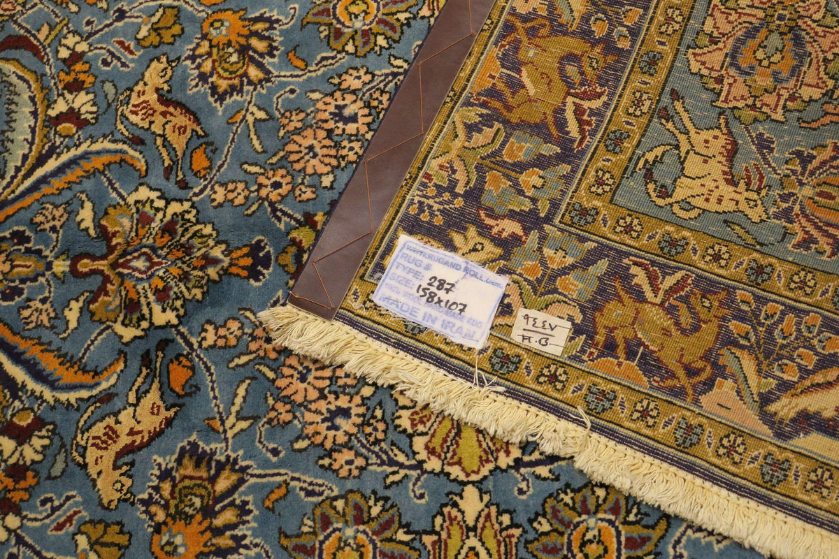 3' 5" x 5' 2" Persian Qum Rug image 9