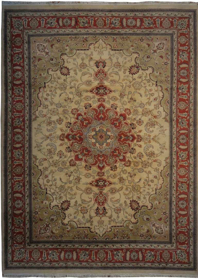 8' 8" x 12' 3" Persian Tabriz Rug image 0