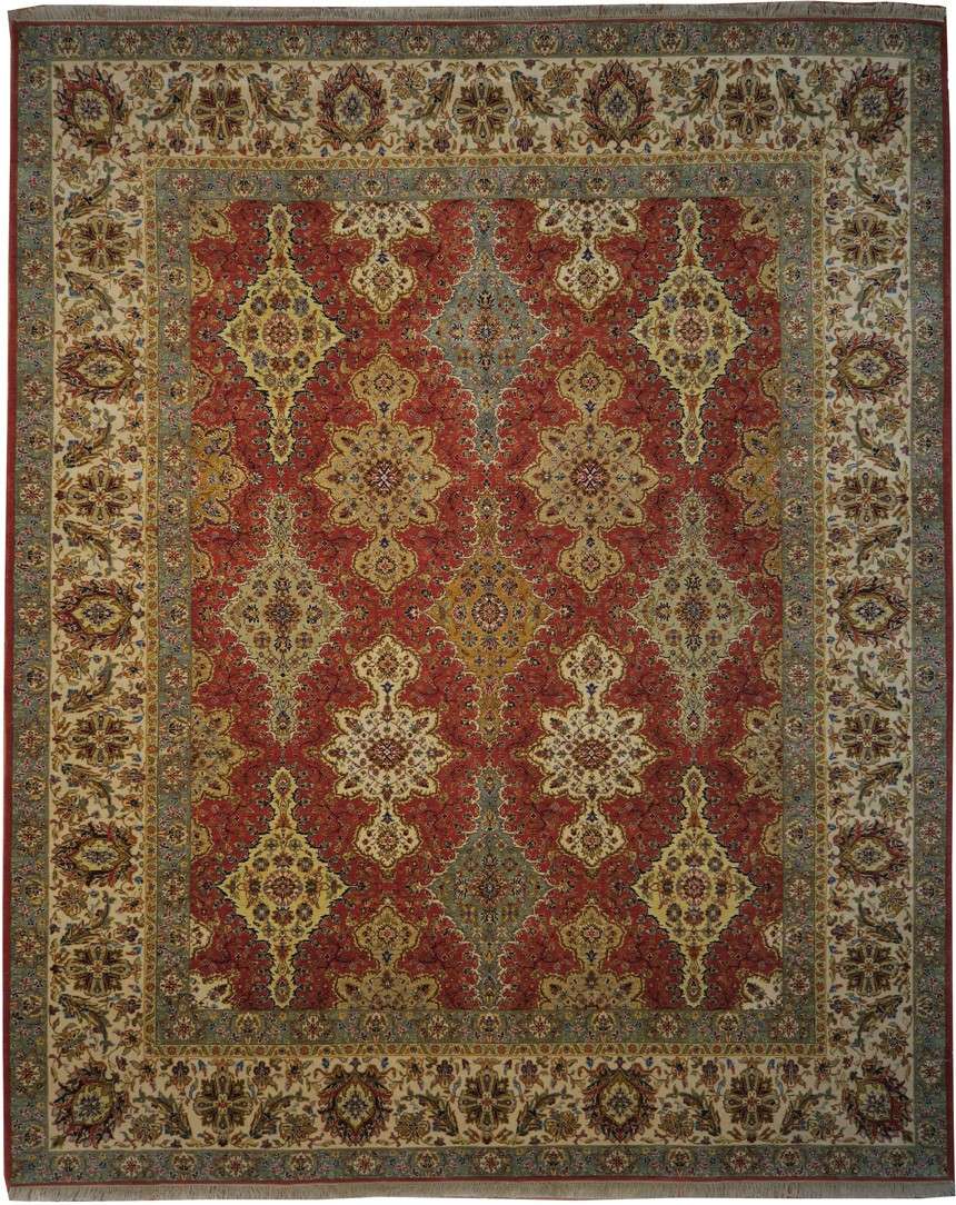 8' 1" x 10' 1" India Agra Rug image 0