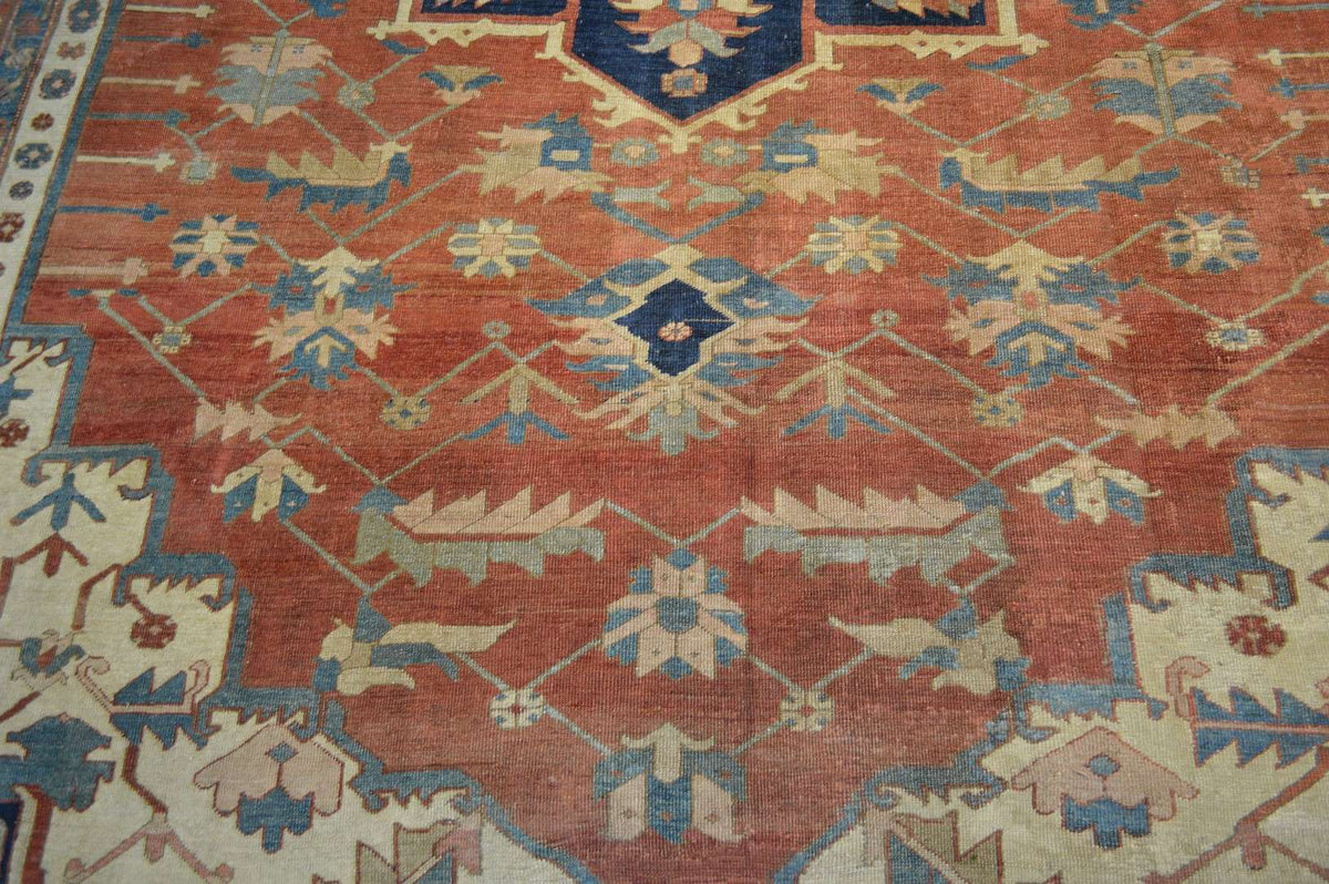 9' 4" x 13' 2" Persian Serapi Rug image 4