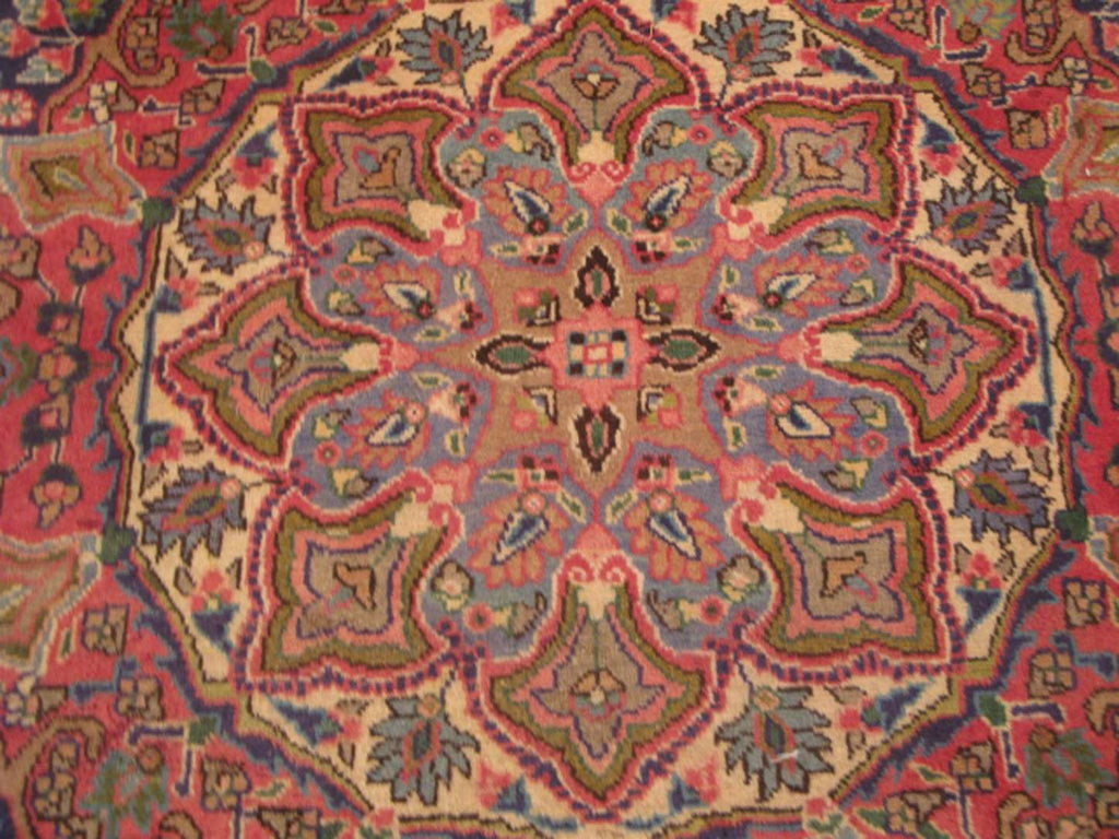 9' 8" x 13' 0" Persian Mashhad Rug image 7