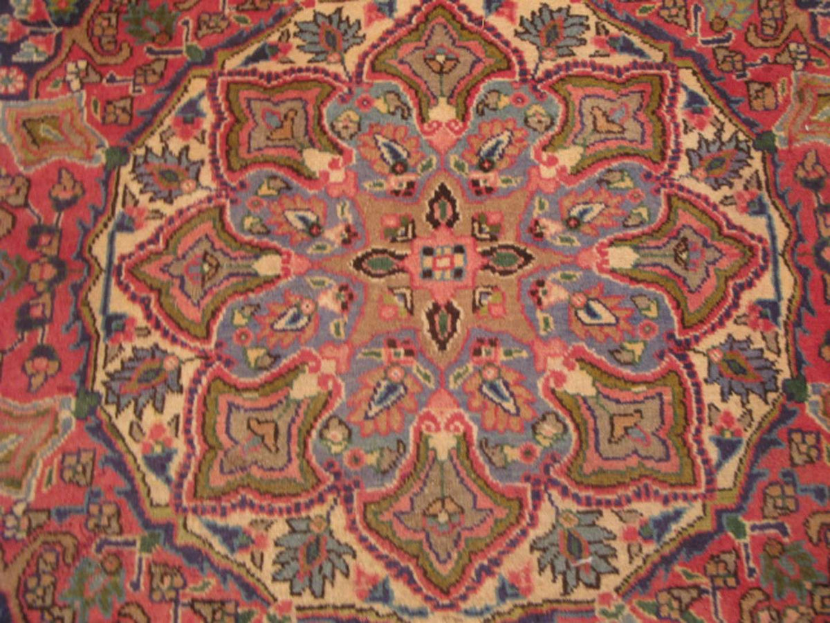9' 8" x 13' 0" Persian Mashhad Rug image 7