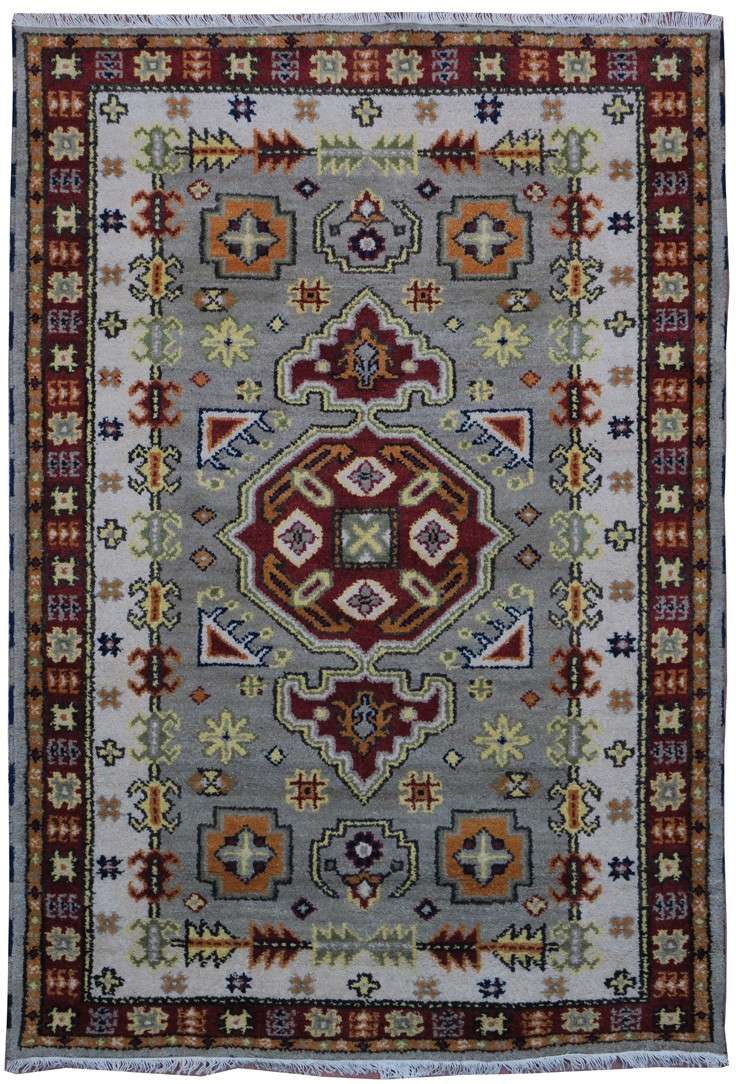 4' 0" x 6' 0" India Kazak Rug image 0
