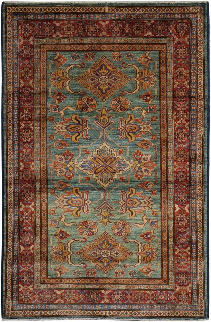 4' 0" x 6' 1" Pakistan Kazak Rug image 0