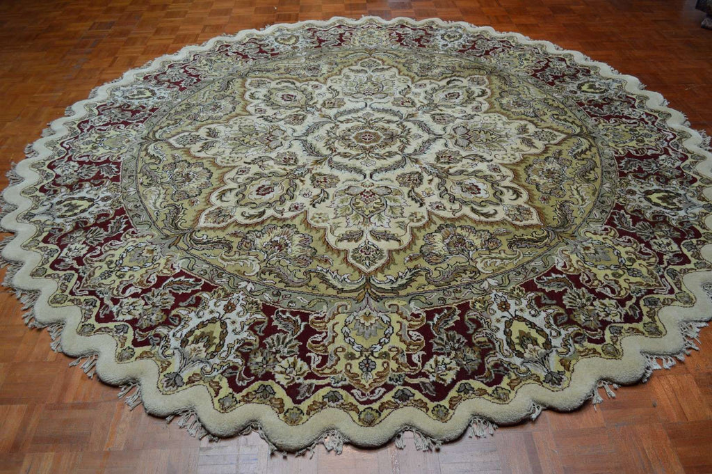 10' 0" x 10' 0" India Agra Round Rug image 1