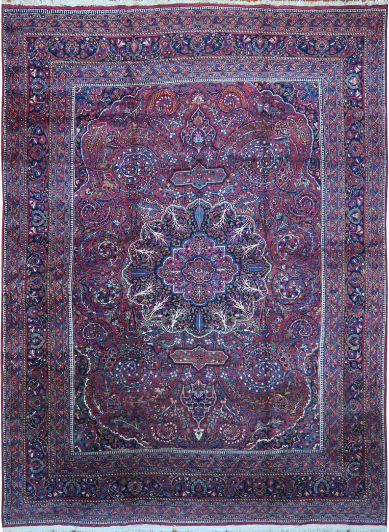 10' 1" x 13' 8" Persian Mashhad Rug image 0