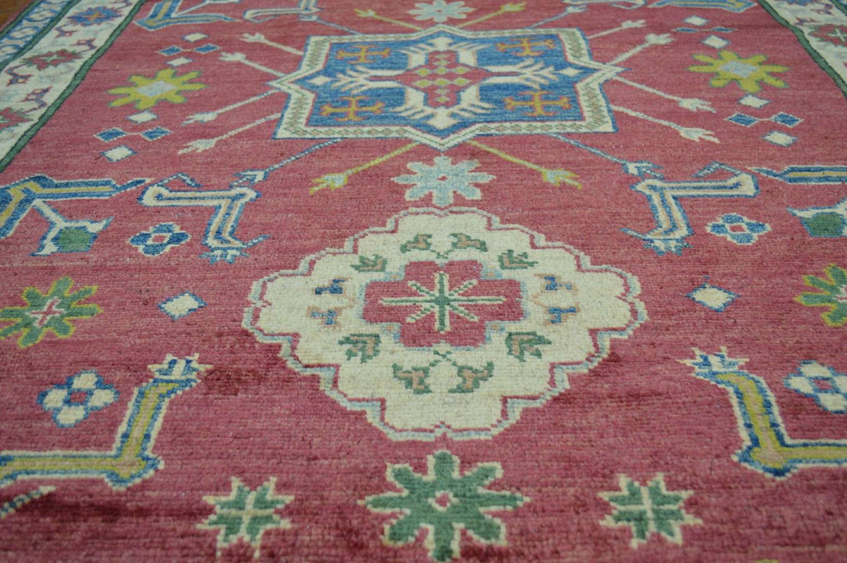 4' 3" x 6' 2" Pakistan Kazak Rug image 10