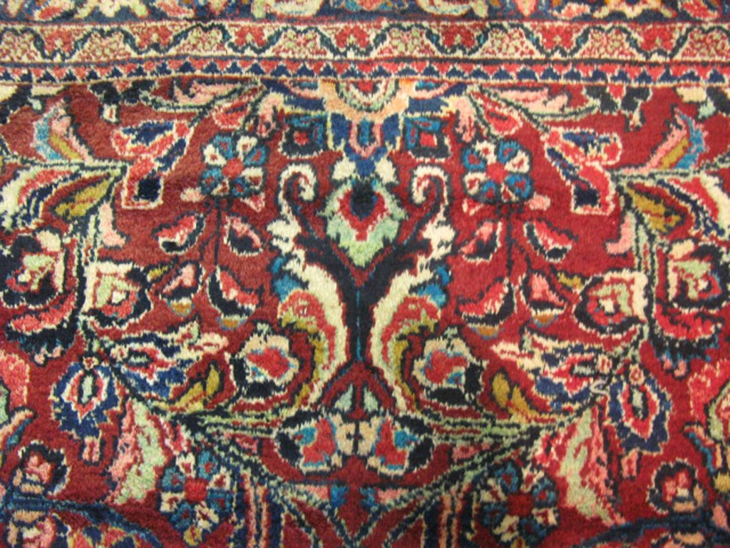 7' 5" x 10' 0" Persian Sarouk Rug image 7