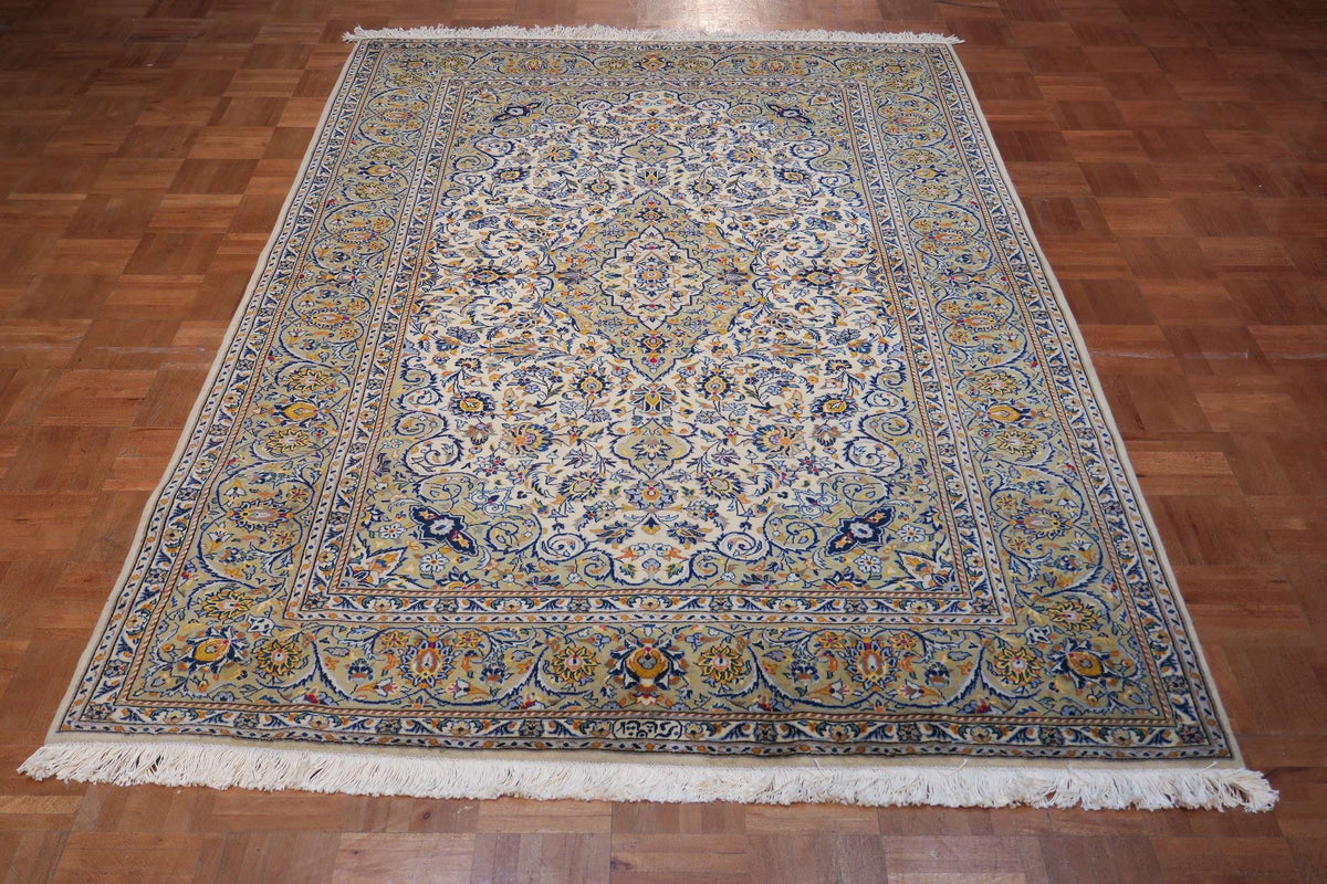 4' 7" x 7' 2" Persian Kashan Rug image 6