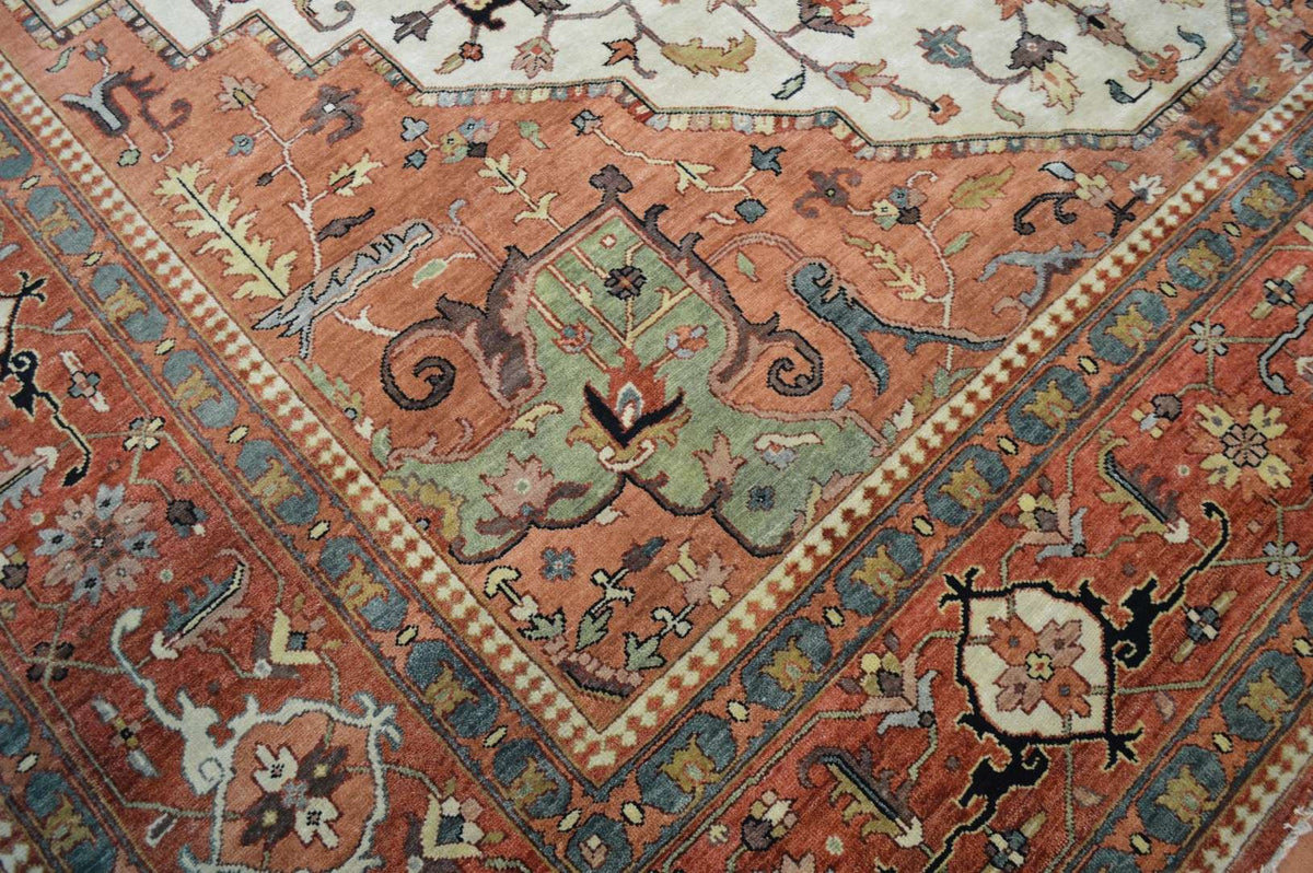 11' 8" x 19' 8" India Serapi Rug image 2