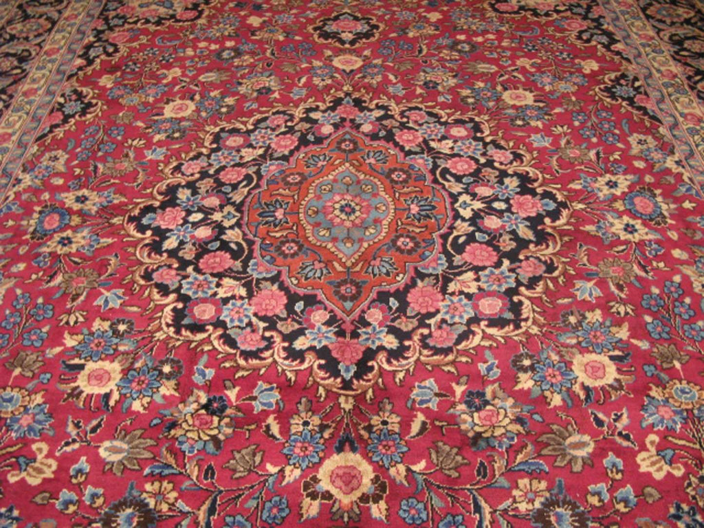 8' 5" x 11' 4" Persian Mashhad Rug image 12