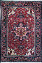 4' 1" x 6' 0" India Heriz Rug image 0