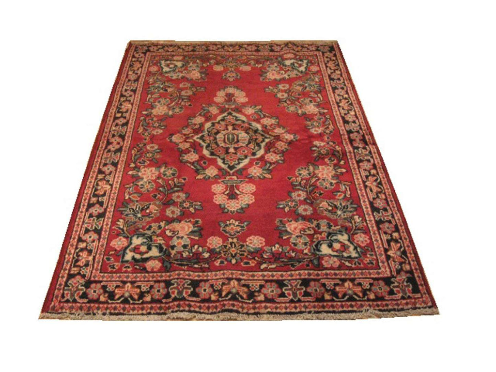 4' 4" x 6' 7" Vintage Sarouk Rug image 0
