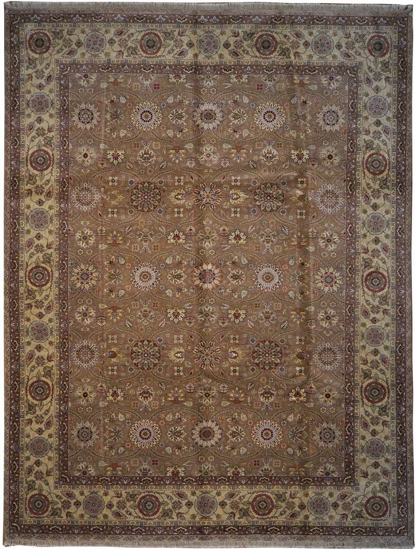 8' 9" x 11' 8" India Agra Rug image 0