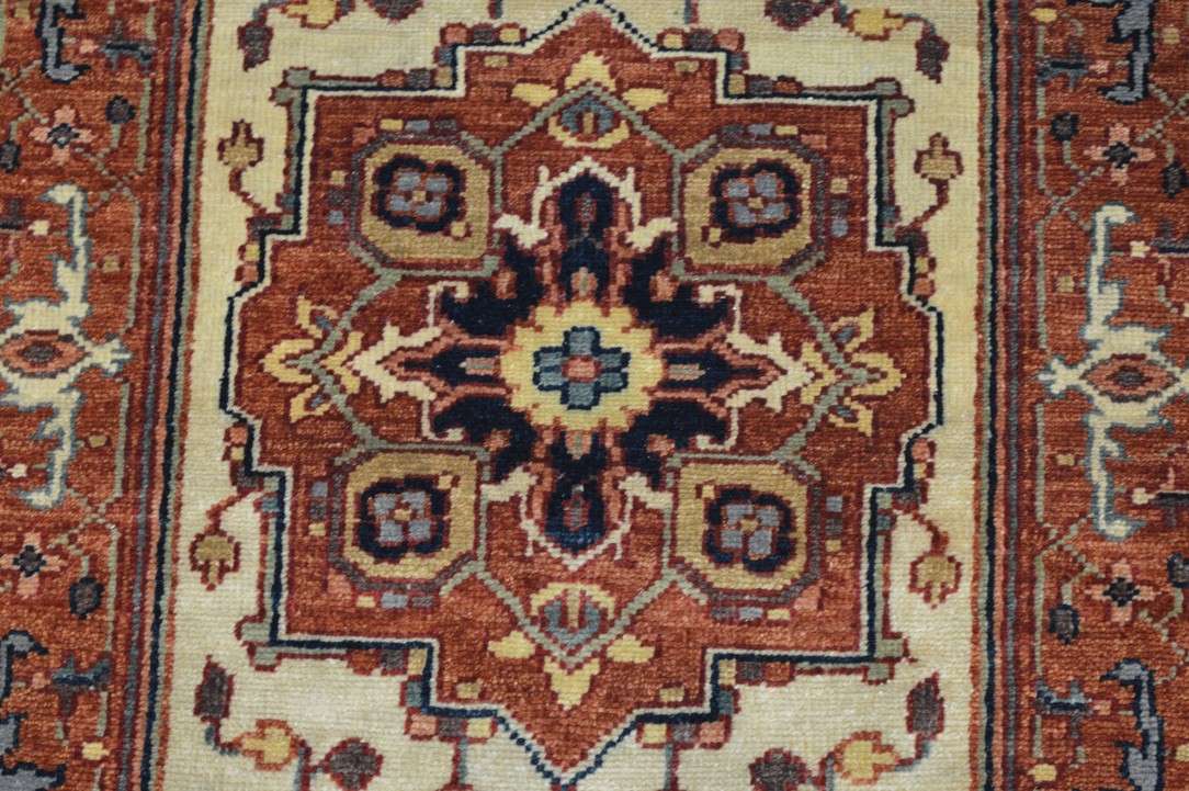 2' 7" x 12' 0" India Serapi Runner image 4