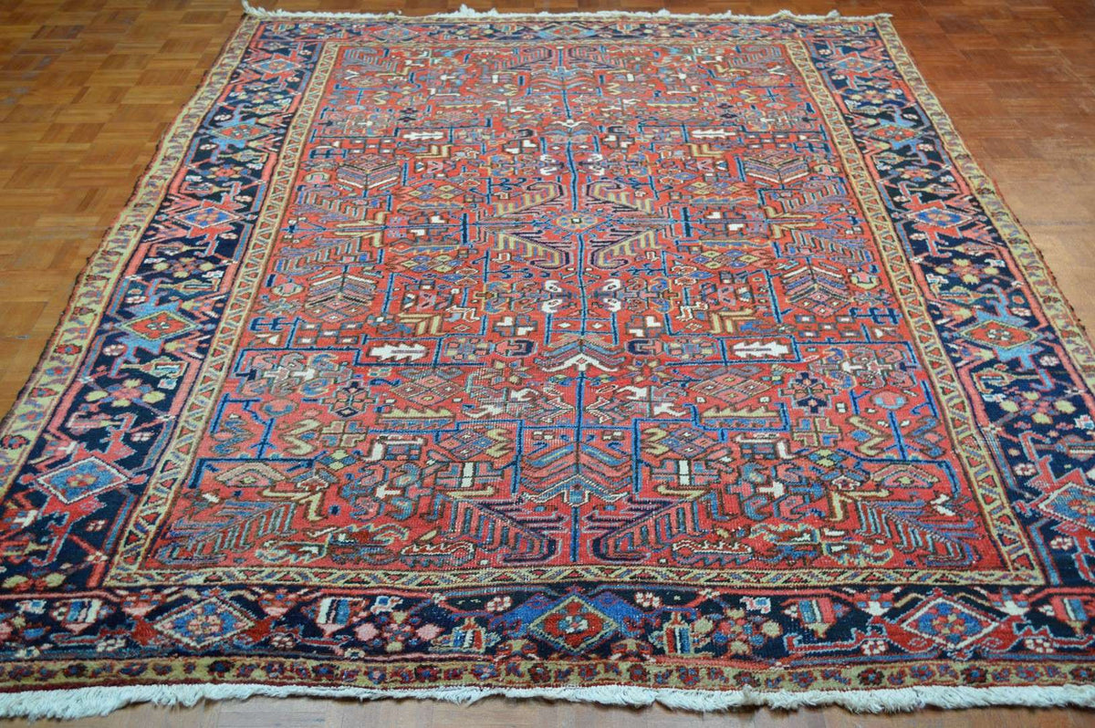 7' 3" x 10' 7" Persian Heriz Rug image 1