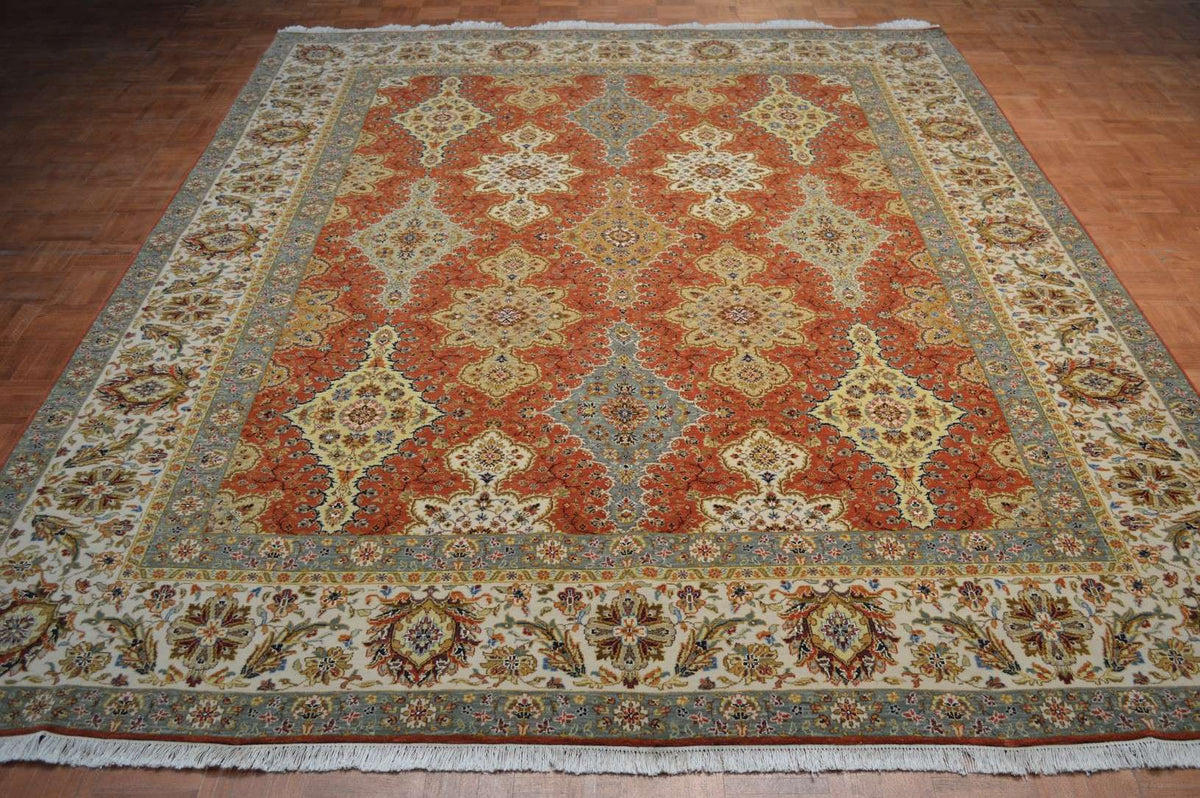 8' 1" x 9' 9" India Agra Rug image 7