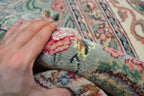8' 1" x 10' 9" India Tabriz Rug image 11