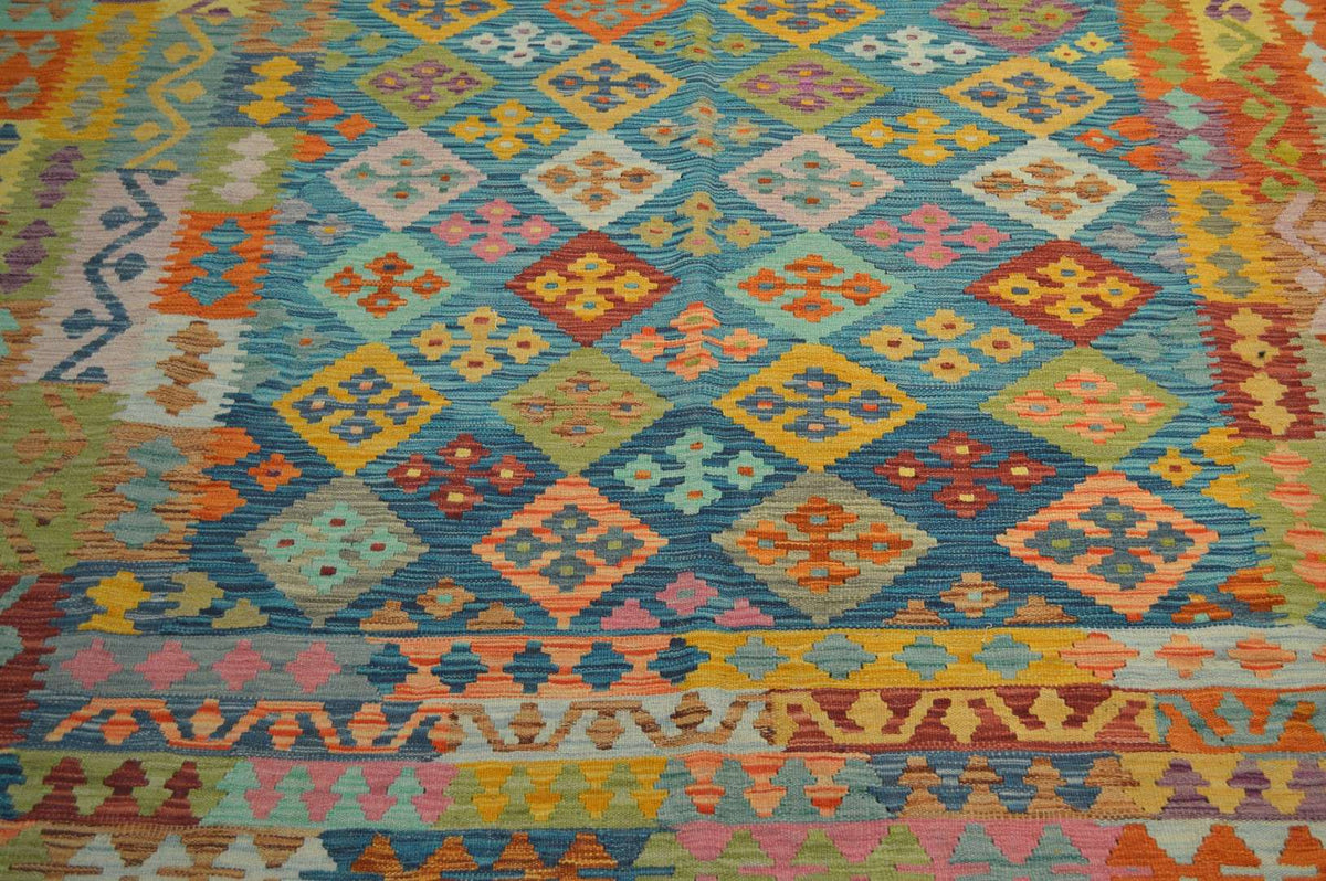 8' 2" x 9' 9" India Kilim Rug image 5