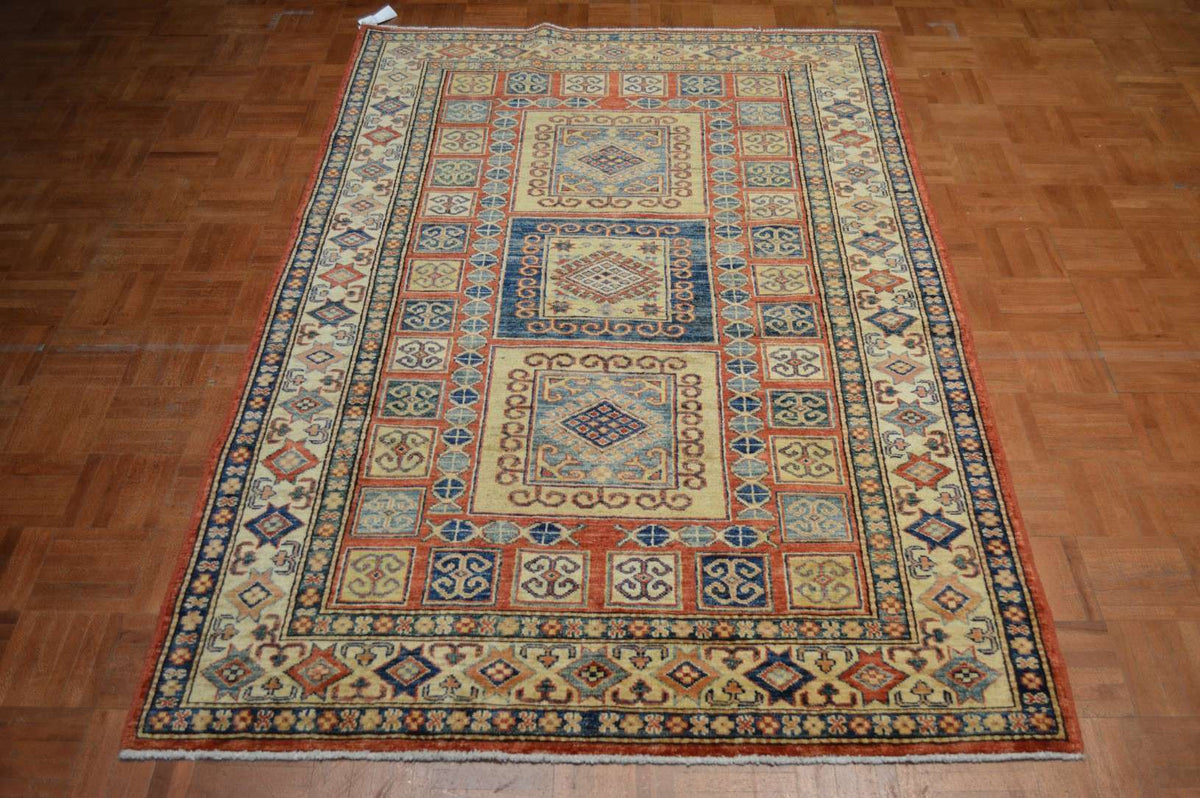 4' 1" x 6' 3" Pakistan Kazak Rug image 1