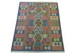 6' 5" x 8' 2" India Kilim Rug image 1