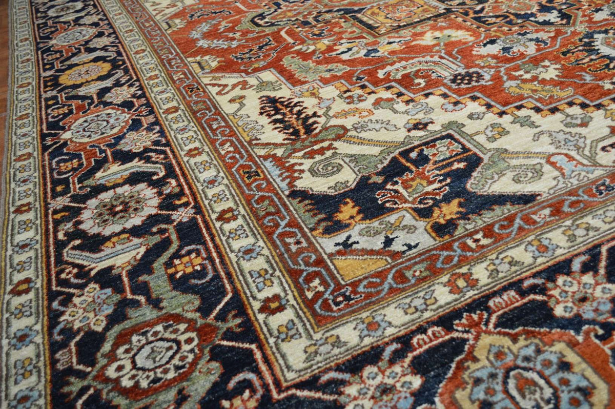 8' 0" x 9' 8" Pakistan Serapi Rug image 8