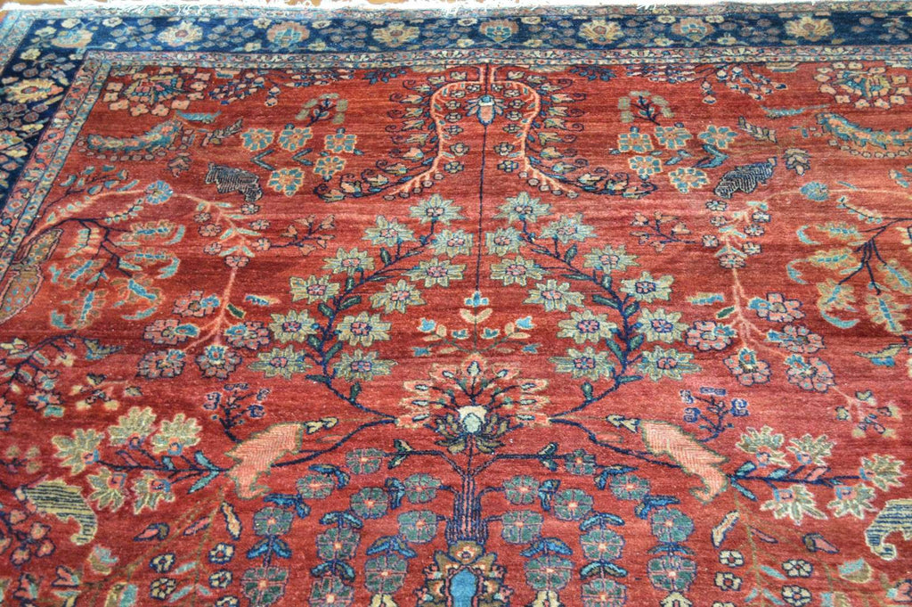 8' 8" x 12' 0" Persian Sarouk Rug image 9
