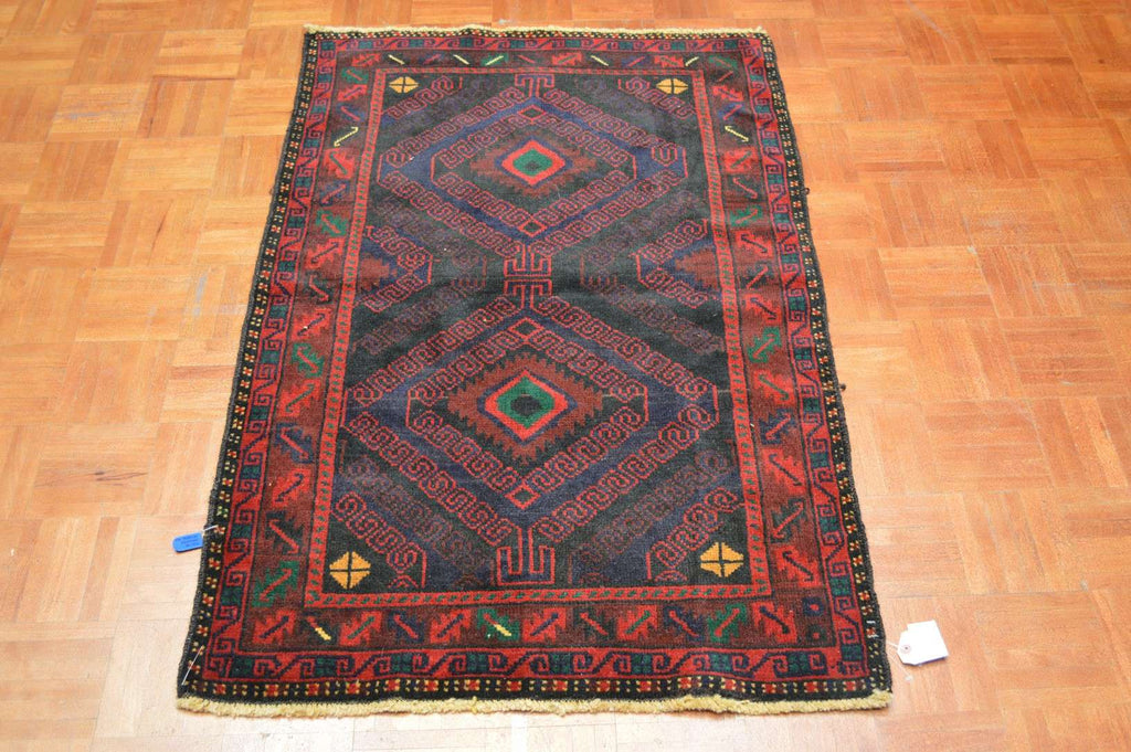 2' 9" x 4' 3" Afghanistan Belouch Rug image 1
