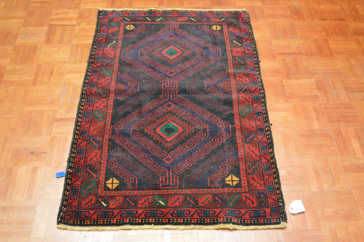 2' 9" x 4' 3" Afghanistan Belouch Rug image 1
